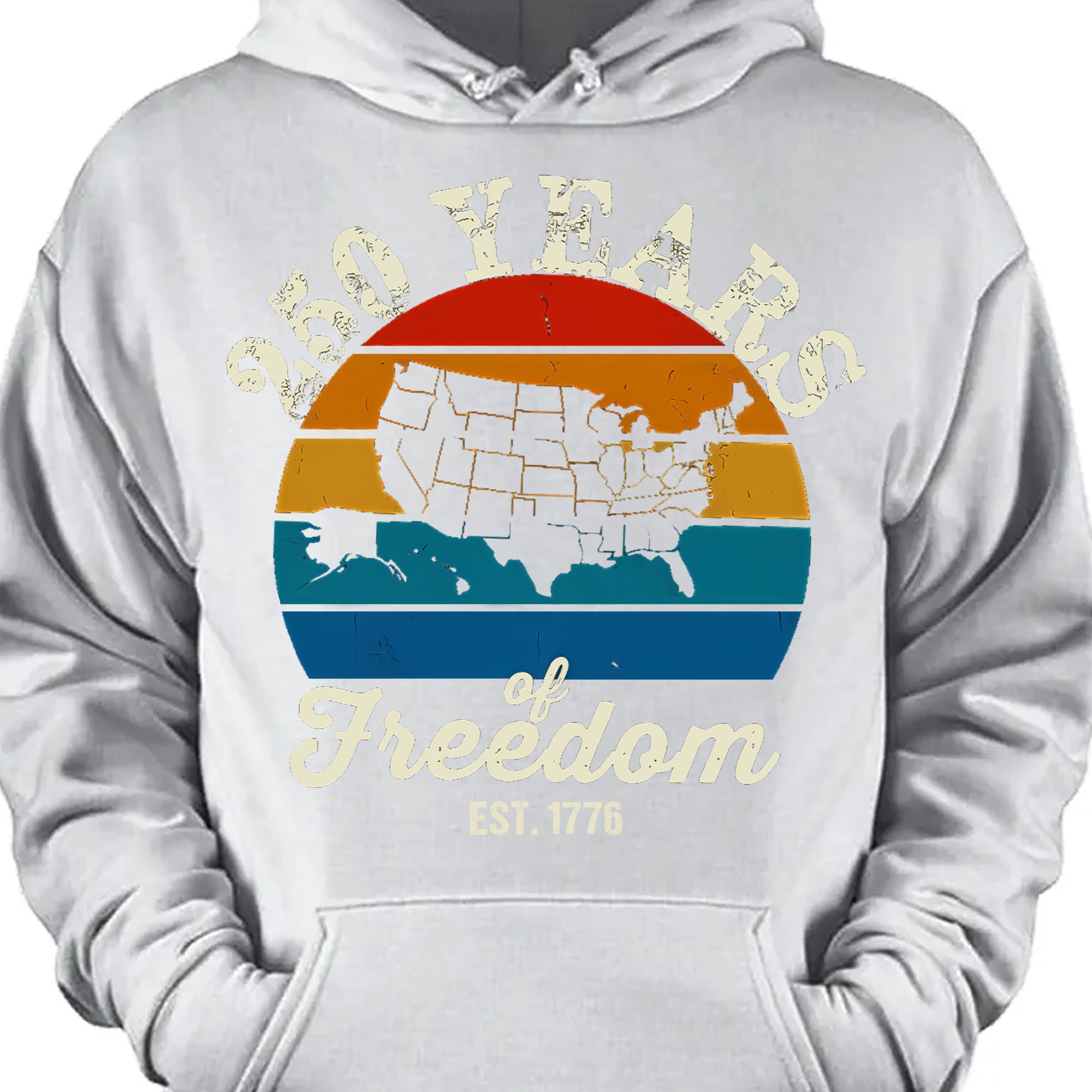 250 Years Of Freedom Tee - Retro Map
