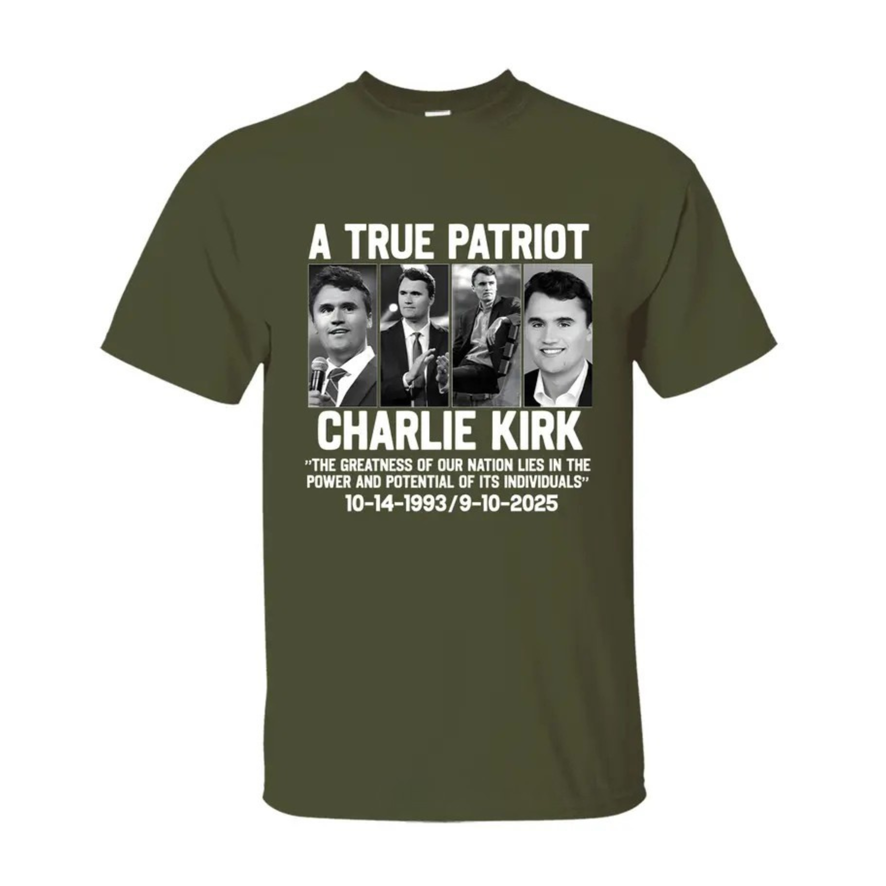 Charlie Kirk "Greatness of Our Nation" Patriotic Tee