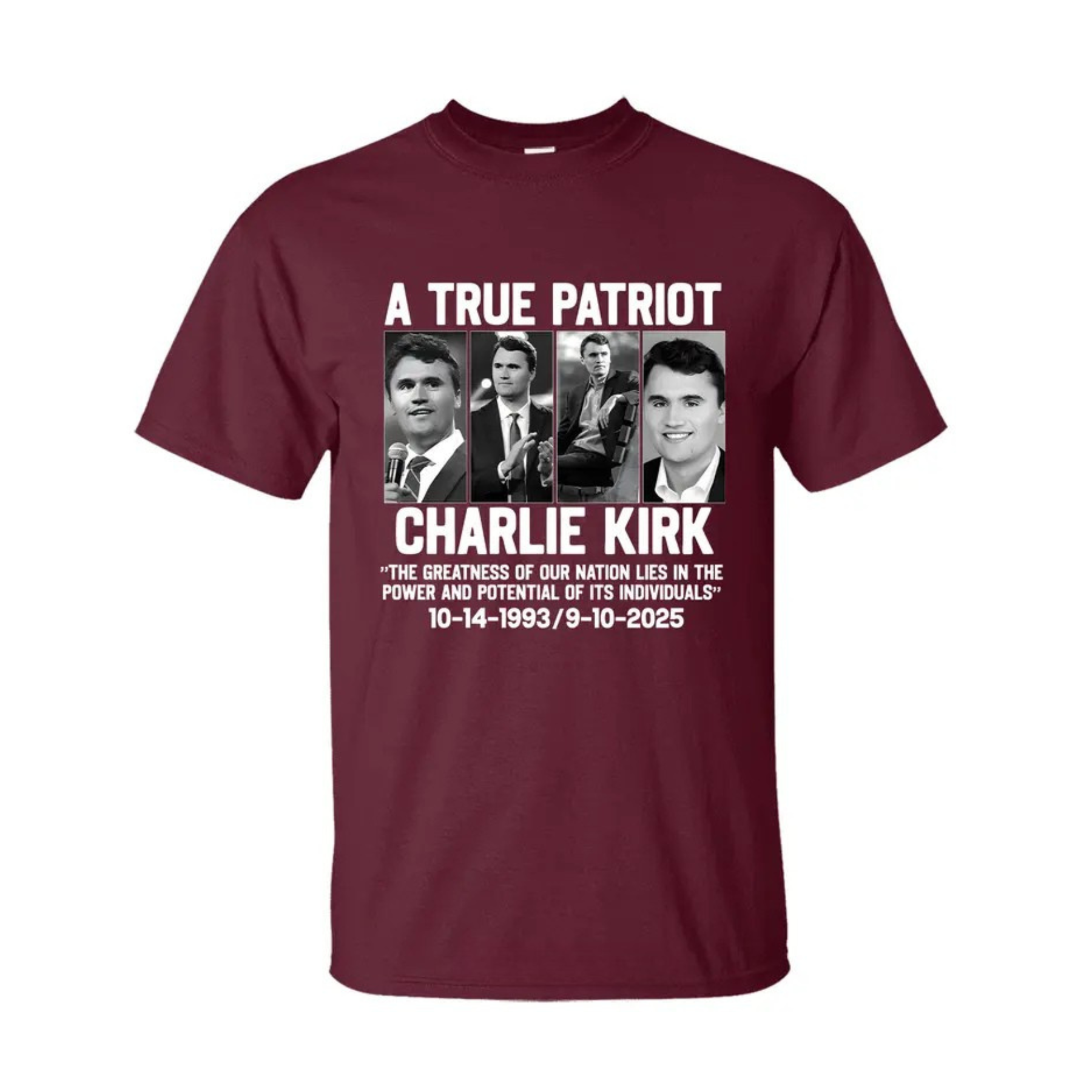 Charlie Kirk "Greatness of Our Nation" Patriotic Tee