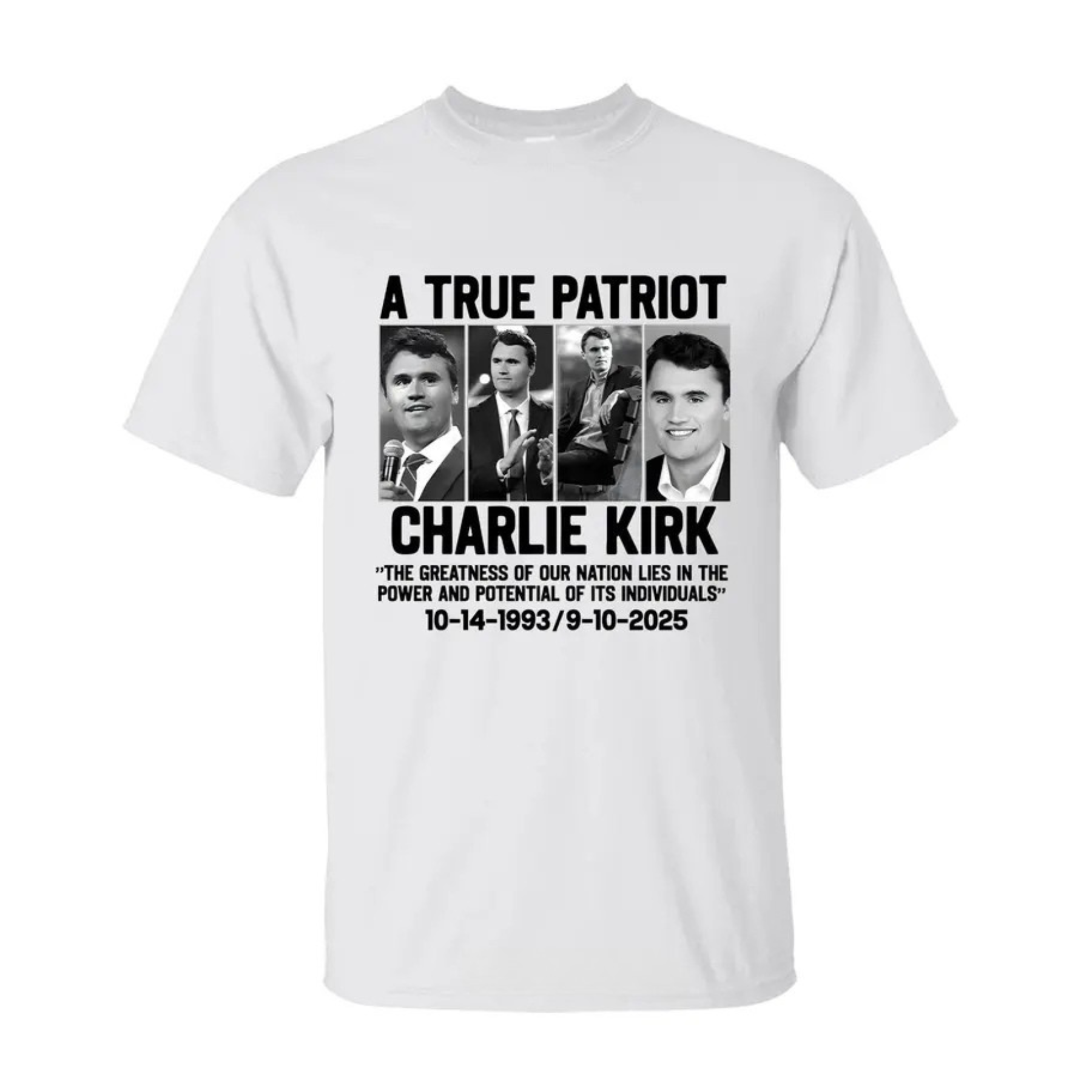 Charlie Kirk "Greatness of Our Nation" Patriotic Tee