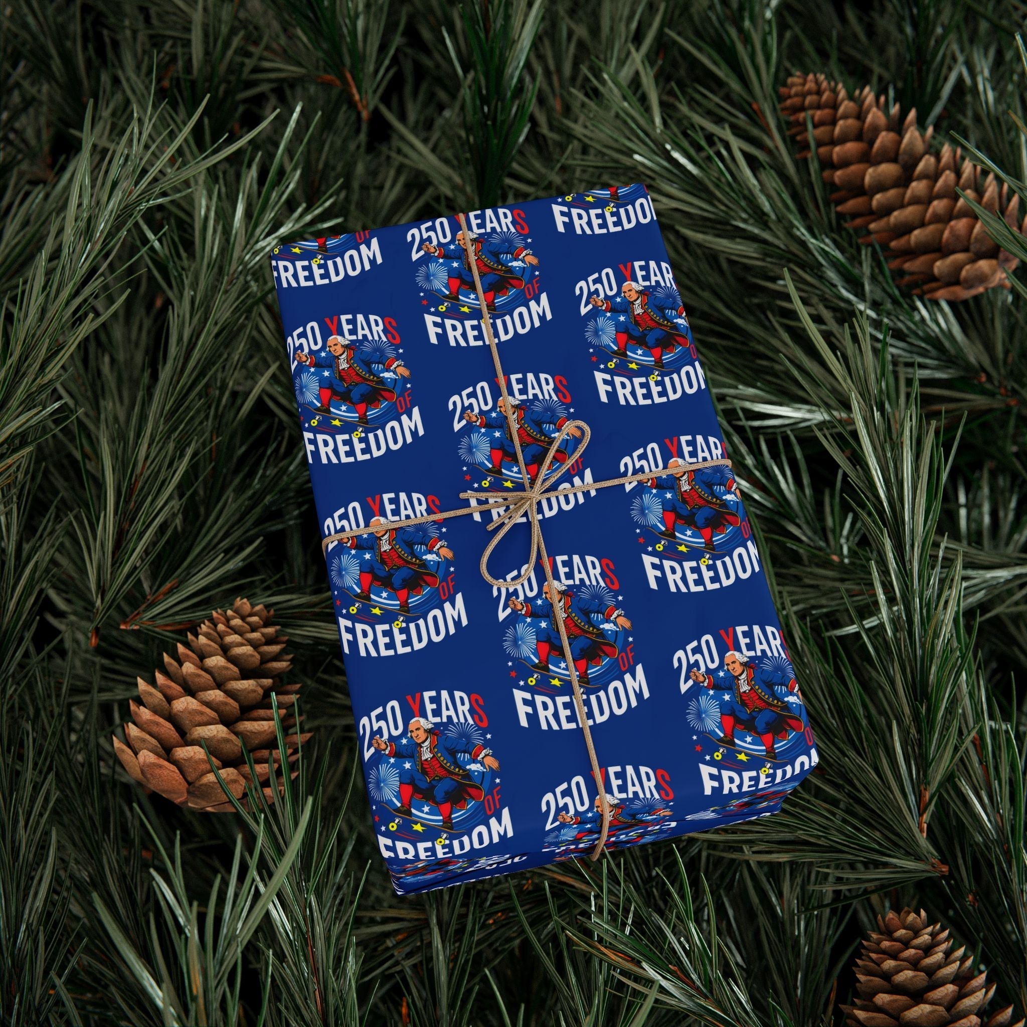 America 250th Anniversary Freedom Custom Wrapping Paper Roll