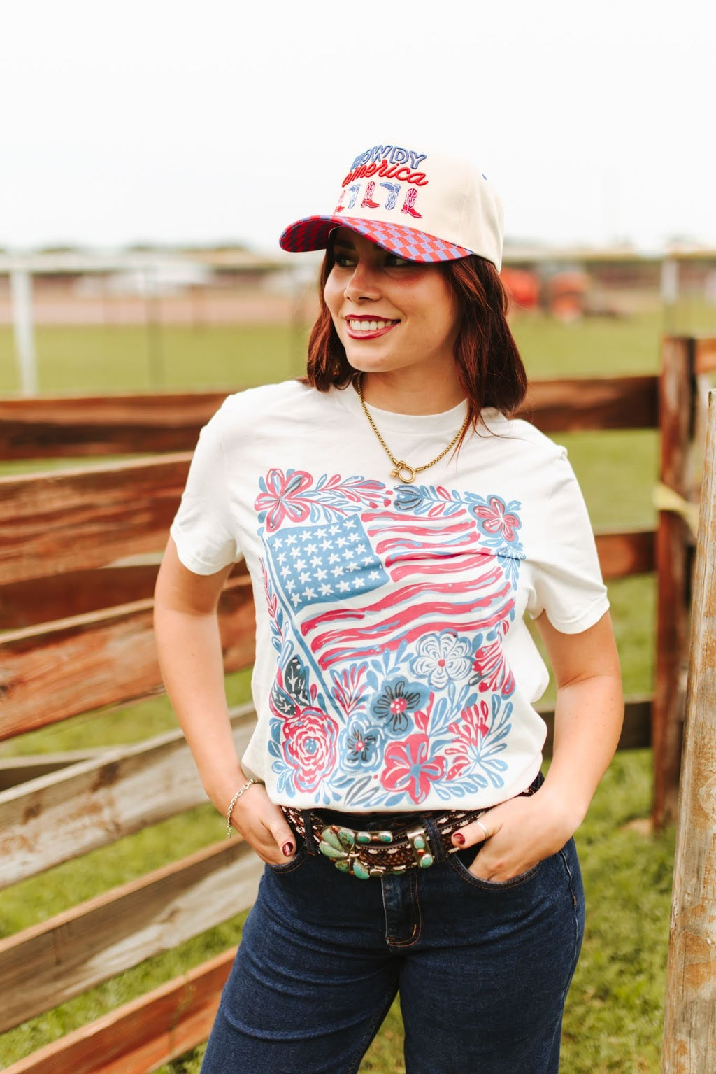 American Freedom Flowers Tee