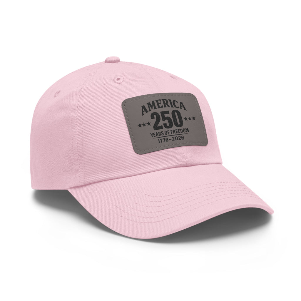 America's 250th Leather Patch Hat — 1776–2026 Patriotic Edition