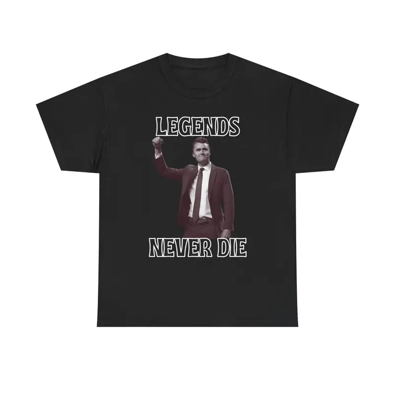 Charlie Kirk "Legends Never Die" Tee