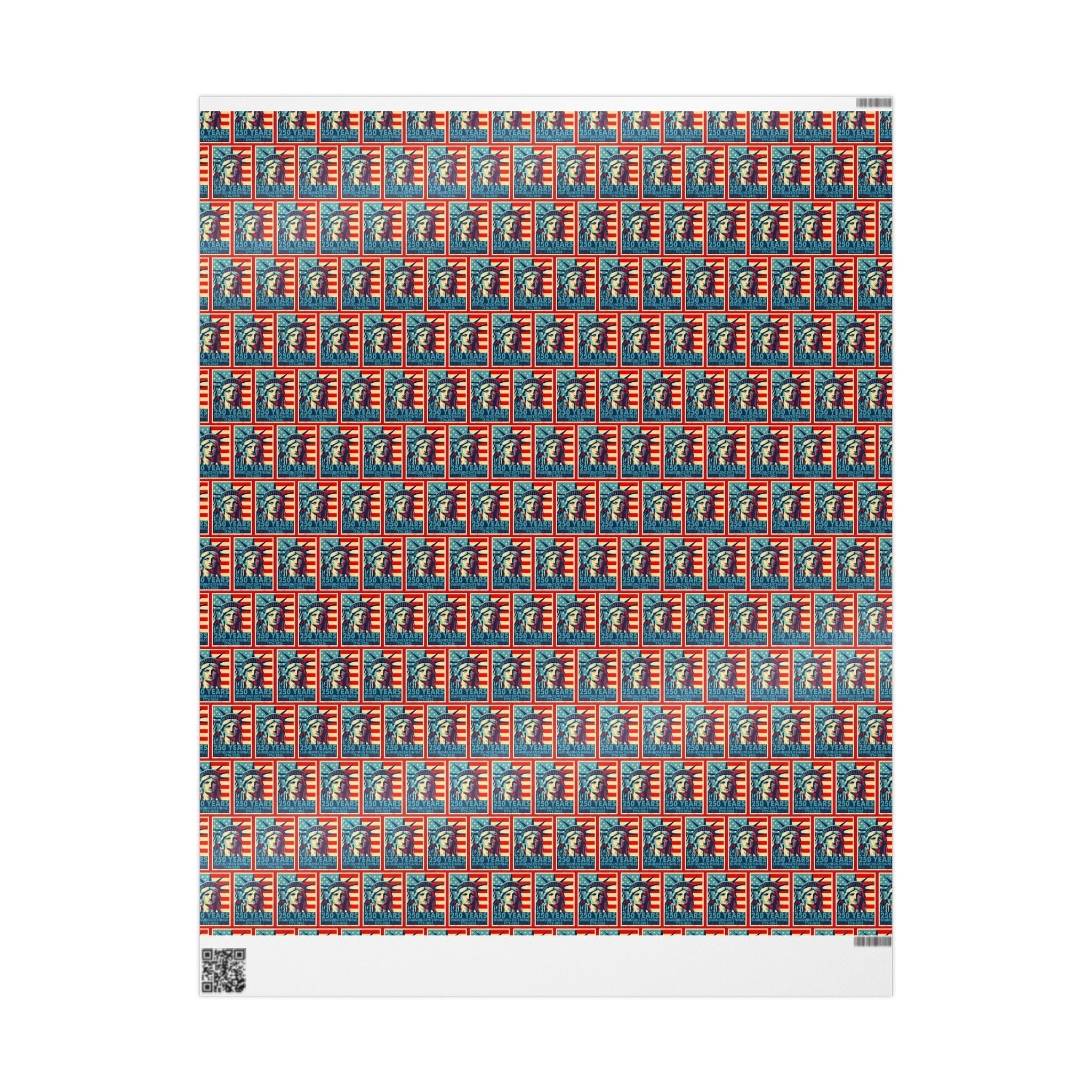 Liberty Semiquicentennial Custom Wrapping Paper Roll – America’s 250th Anniversary