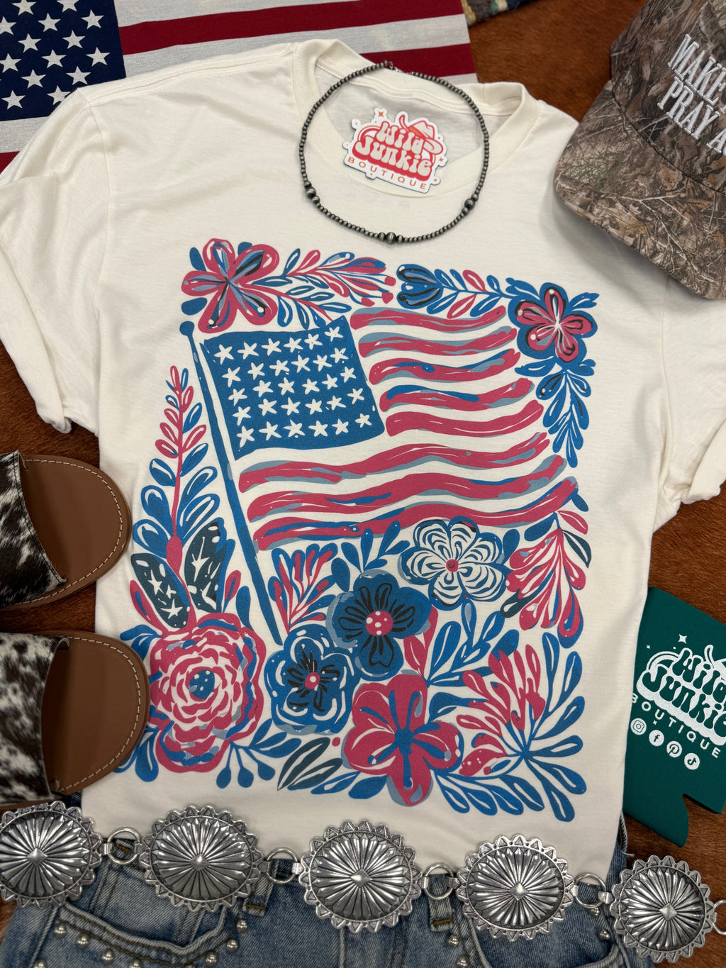 American Freedom Flowers Tee