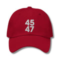 Trump 45-47 Custom Embroidered Hat (Red)