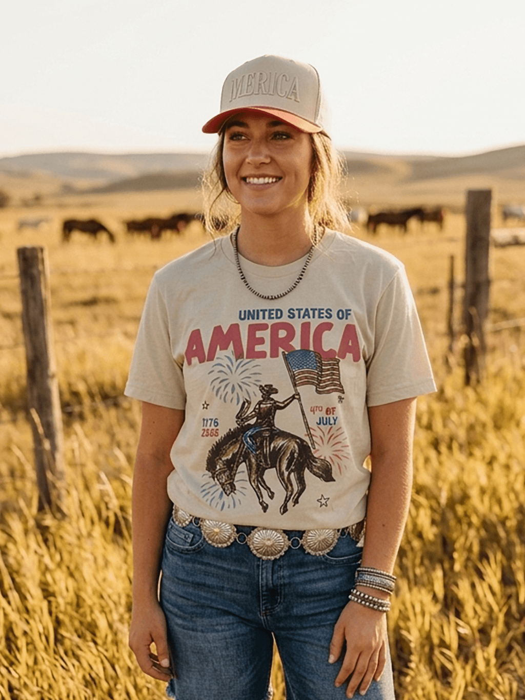 United States of America Cowboy Tee